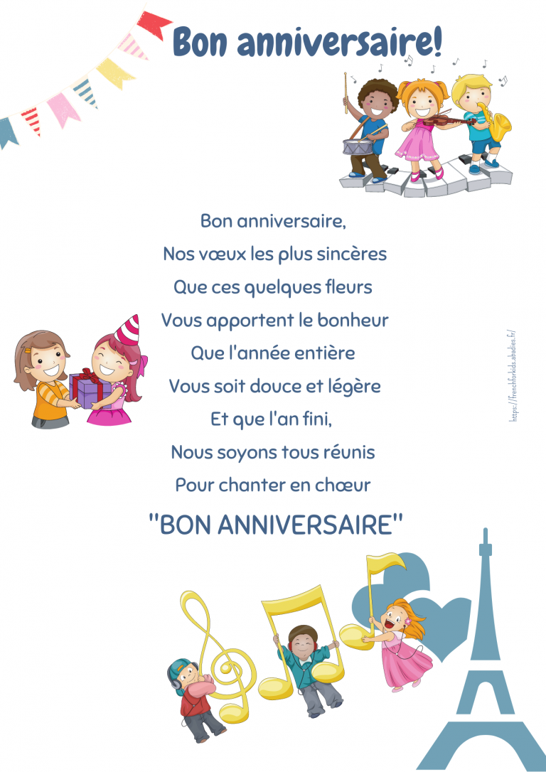 french birthday song lyrics
